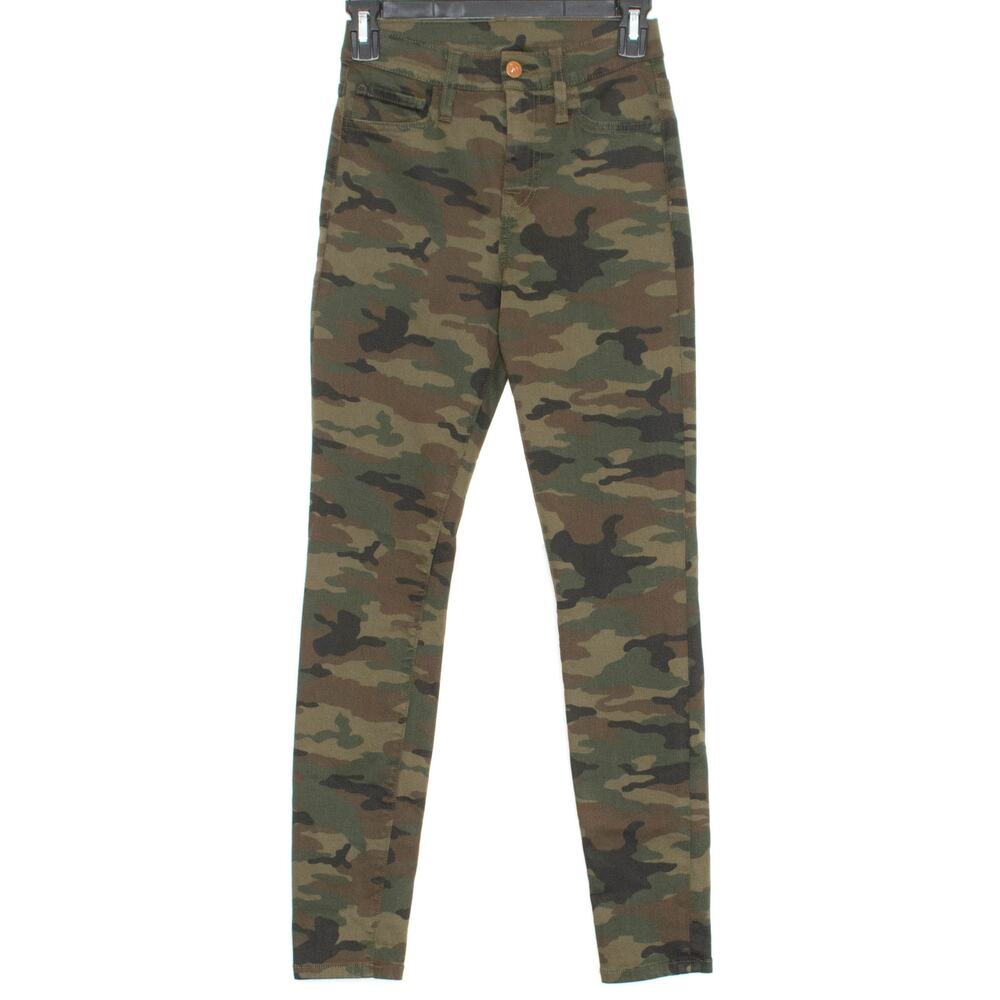 NWT NSF Womens Jeans Victoria High Waist Skinny Camo Green Size 26 GK